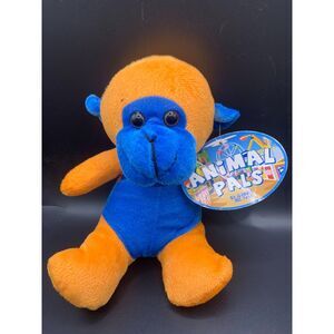 Animal Pals Orange and Blue Monkey 7-1/2'' Plush